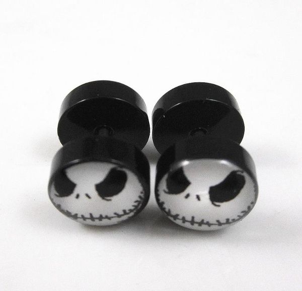 stud 2pcs jack skellington stainless steel fake plug earrings screw back 10mm, Golden;silver
stud 2pcs jack skellington stainless steel fake plug earrings screw back 10mm, Golden;silver