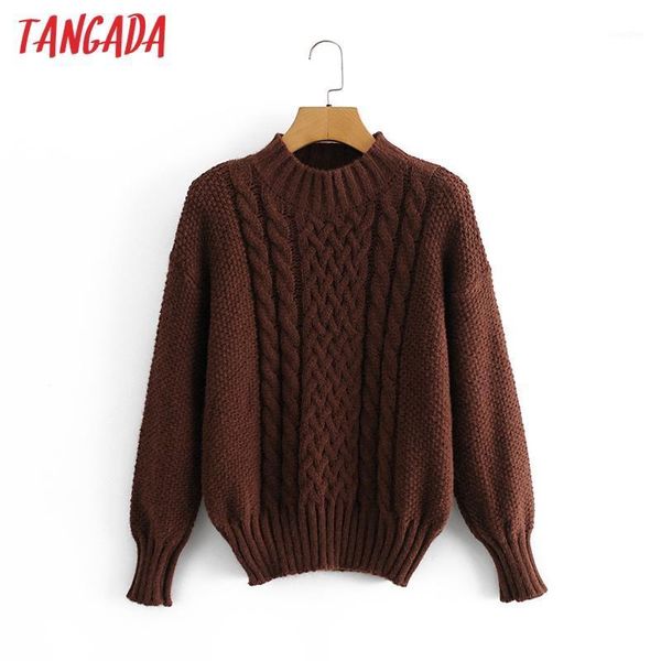 tangada women 2020 fashion retrotwist knitted sweater jumper v neck female elegant pullovers chic 3a541, White;black
tangada women 2020 fashion retrotwist knitted sweater jumper v neck female elegant pullovers chic 3a541, White;black