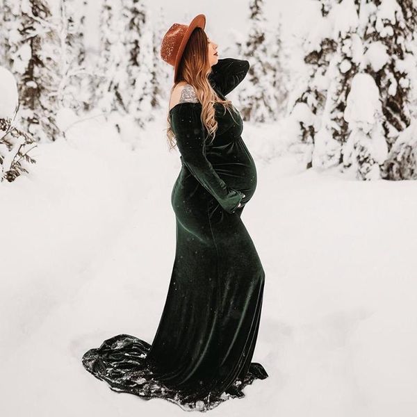 maternity dresses velvet dress for po shoot shoulderless pregnant women pography baby shower party long maxi pregnancy, White
maternity dresses velvet dress for po shoot shoulderless pregnant women pography baby shower party long maxi pregnancy, White