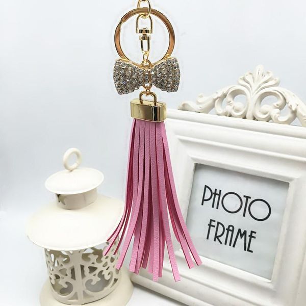new gold leather tassel keychain for women crystal bowknot keyring bag charm for keys porte cle llavero sleutelhanger eh583 h jlluog
new gold leather tassel keychain for women crystal bowknot keyring bag charm for keys porte cle llavero sleutelhanger eh583 h jlluog