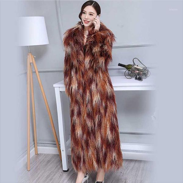 women's fur & faux coat women 2021 long large lapel sleeve fashion thin beach wool clothing l781, Black
women's fur & faux coat women 2021 long large lapel sleeve fashion thin beach wool clothing l781, Black