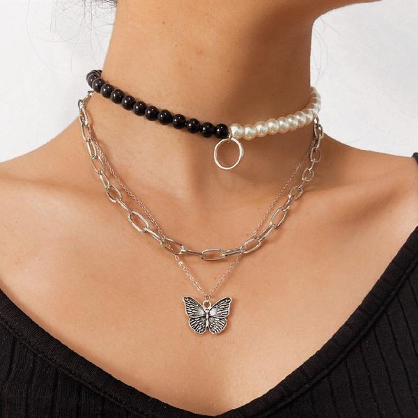 3шт винтаж черный белый имитация pearl choker ожерелье многослойная бабочки круг кулон ожерелья шарма ювелирных изделий для женщин, Golden;silver
3шт винтаж черный белый имитация pearl choker ожерелье многослойная бабочки круг кулон ожерелья шарма ювелирных изделий для женщин, Golden;silver