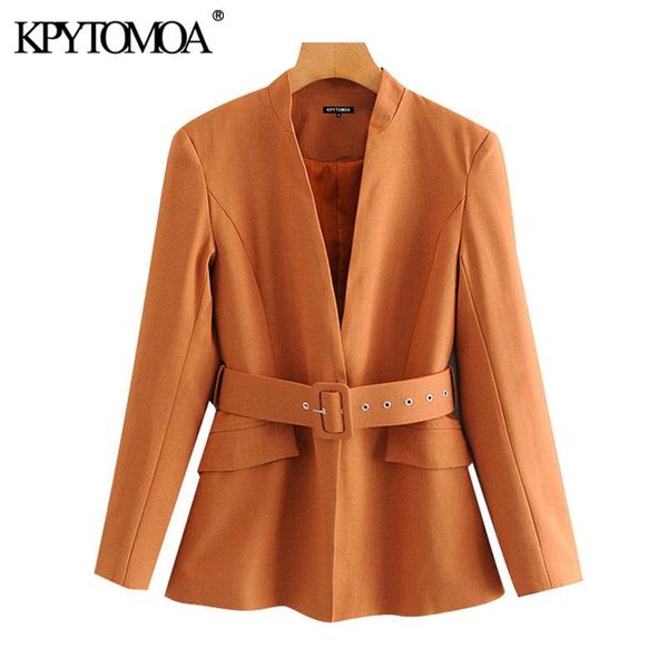 kpytomoa women 2020 chic fashion office wear with belt blazer coat vintage high waist side pockets suits pants female outerwear, White
kpytomoa women 2020 chic fashion office wear with belt blazer coat vintage high waist side pockets suits pants female outerwear, White