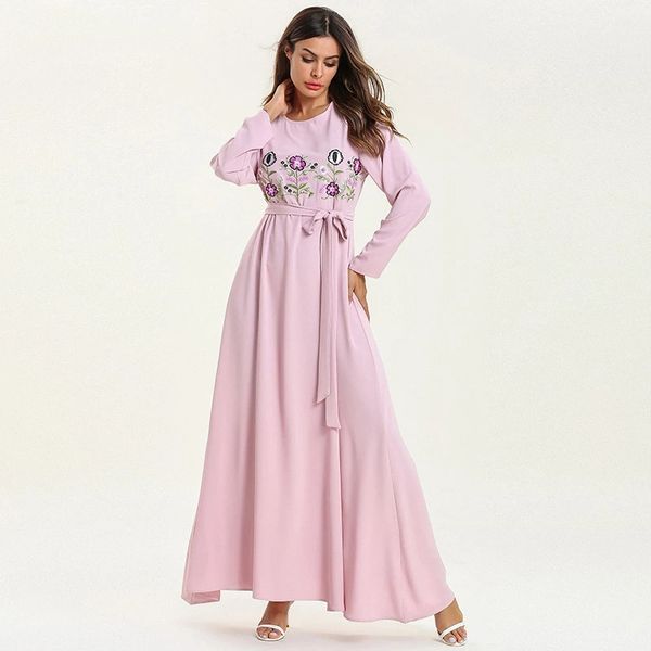 elegant women long dress pink sweet ladies floral embroidery maxi swing dress new slim sash round neck long sleeve, Red
elegant women long dress pink sweet ladies floral embroidery maxi swing dress new slim sash round neck long sleeve, Red