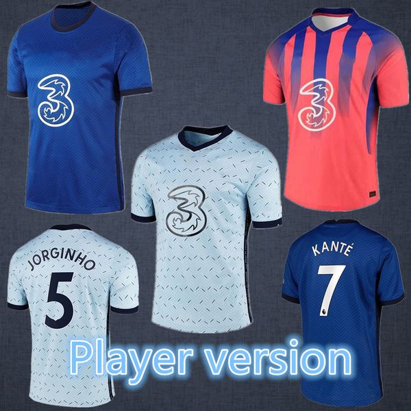 soccer jerseys mount ziyech 2021 player version camiseta de football shirt 20 21 thailand werner pulisic kante abraham men, Black;yellow