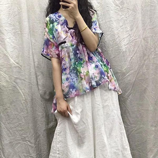 women's blouses & shirts women retro ramie printed v neck ladies vintage print blouse female 2021 summer shirt1, White
women's blouses & shirts women retro ramie printed v neck ladies vintage print blouse female 2021 summer shirt1, White