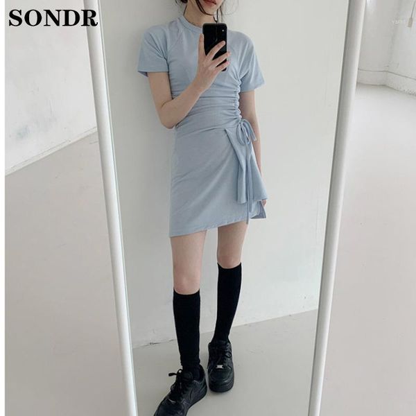 elegant o neck women summer dress casual slim short sleeve drawstring dress vintage korean a-line mini vestidos 20201, Black;gray
elegant o neck women summer dress casual slim short sleeve drawstring dress vintage korean a-line mini vestidos 20201, Black;gray