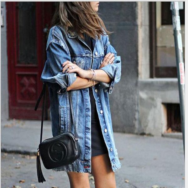 size vintage plus denim jackets women spring autumn new hole style jean jacket denim loose korean coat female outerwear, Black;brown
size vintage plus denim jackets women spring autumn new hole style jean jacket denim loose korean coat female outerwear, Black;brown