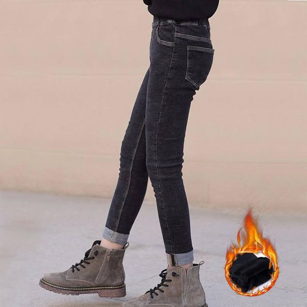 jeans children winter black color teenage girl elastic plush skinny cowboy pants kids thicken plus velvet casual denim trousers, Blue
jeans children winter black color teenage girl elastic plush skinny cowboy pants kids thicken plus velvet casual denim trousers, Blue