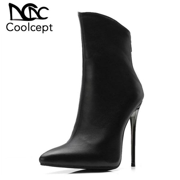 boots coolcept plus size 34-48 women high heels ankle winter warm fur shoes woman zipper pointed toe ladies party, Black
boots coolcept plus size 34-48 women high heels ankle winter warm fur shoes woman zipper pointed toe ladies party, Black