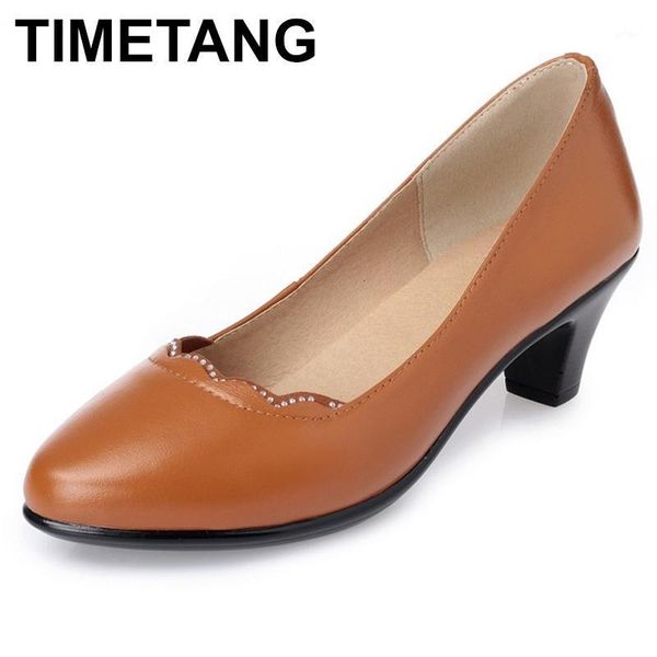 timetang spring autumn med high heels women pumps genuine cow leather shallow ladies office shoes dress shoes big size 431, Black
timetang spring autumn med high heels women pumps genuine cow leather shallow ladies office shoes dress shoes big size 431, Black