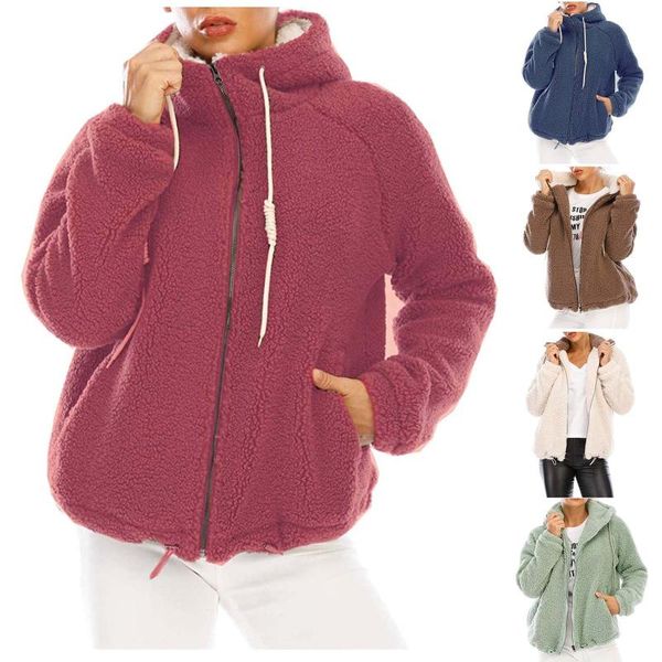womail coat winter ladies casual solid color teddy lamb wool fleece zip hooded jacket jacket 2021 outwear warm coldproof new, Black;brown
womail coat winter ladies casual solid color teddy lamb wool fleece zip hooded jacket jacket 2021 outwear warm coldproof new, Black;brown