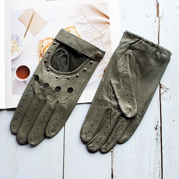 full finger leather gloves women' sheepskin unlined fashion hollow style outdoor motorcycle riding driving 201104, Blue;gray
full finger leather gloves women' sheepskin unlined fashion hollow style outdoor motorcycle riding driving 201104, Blue;gray