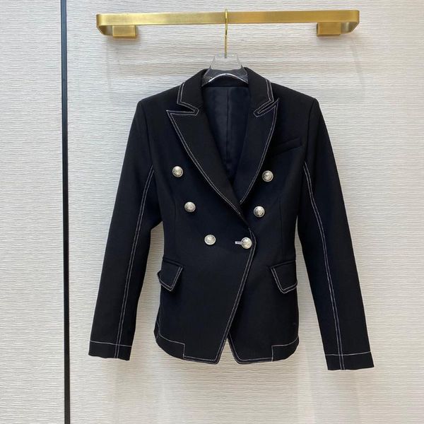 women's suits & blazers runway design fashion contrast line embroidery blazer suit women autumn double breasted jacket elegant lady coa, White;black
women's suits & blazers runway design fashion contrast line embroidery blazer suit women autumn double breasted jacket elegant lady coa, White;black