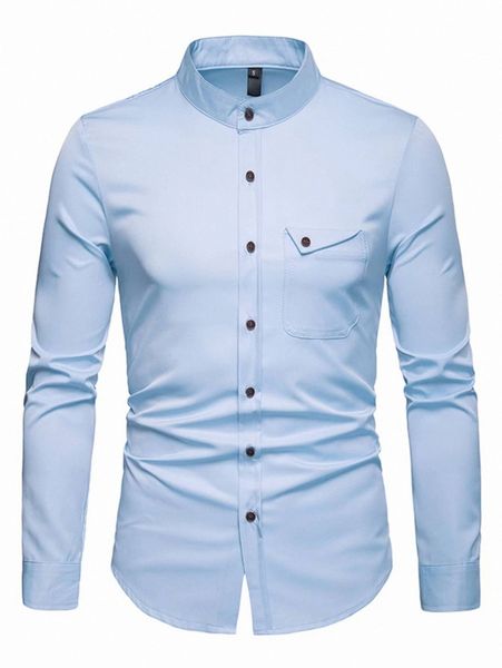 men patched pocket front shirt a7bb#, White;black
men patched pocket front shirt a7bb#, White;black