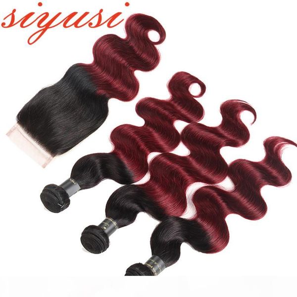 1b 99j ombre human hair bundles with closure brazilian virgin hair 3 bundles with closure body wave human hair weave with lace closure, Black;brown
1b 99j ombre human hair bundles with closure brazilian virgin hair 3 bundles with closure body wave human hair weave with lace closure, Black;brown