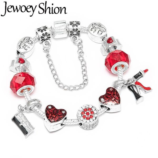 jewoey shion silver plated charm bracelet with red heart beads fit brand bracelet for women valentine's day gift dropshipping, Golden;silver
jewoey shion silver plated charm bracelet with red heart beads fit brand bracelet for women valentine's day gift dropshipping, Golden;silver