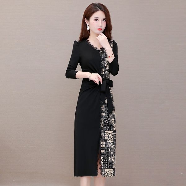 lace stitching printed dress for women autumn 2020 new slim fit long sleeve temperament lace trousers and trousers mid long waist skirt 2zx5, Black;gray
lace stitching printed dress for women autumn 2020 new slim fit long sleeve temperament lace trousers and trousers mid long waist skirt 2zx5, Black;gray