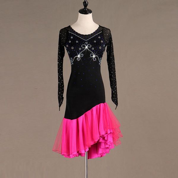 women latin dance dress beautiful back latin dance show competition swing dresses ballroom rumba samba dress for new, Black;red
women latin dance dress beautiful back latin dance show competition swing dresses ballroom rumba samba dress for new, Black;red