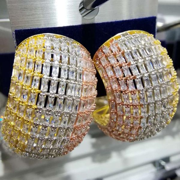 godki trendy chic fat wide statement stud earrings for women wedding cubic zircon tricolor earrings jewelry accessories 2021, Golden;silver
godki trendy chic fat wide statement stud earrings for women wedding cubic zircon tricolor earrings jewelry accessories 2021, Golden;silver