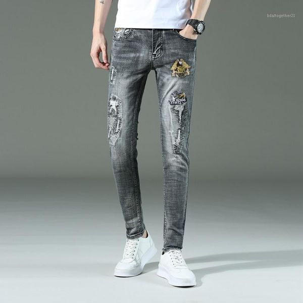 men's jeans fashion mens gray color slim fit tapered trousers hip hop jogger men vintage design denim cargo pants1, Blue
men's jeans fashion mens gray color slim fit tapered trousers hip hop jogger men vintage design denim cargo pants1, Blue