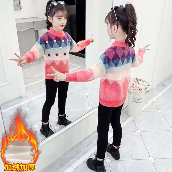 2020 stereo ball girls' sweater autumn and winter plush thickened middle school warm children's t-shirt, Blue
2020 stereo ball girls' sweater autumn and winter plush thickened middle school warm children's t-shirt, Blue