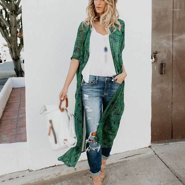 women floral chiffon loose shawl kimono cardigan cover up shirt blouse s~3xl1, White
women floral chiffon loose shawl kimono cardigan cover up shirt blouse s~3xl1, White