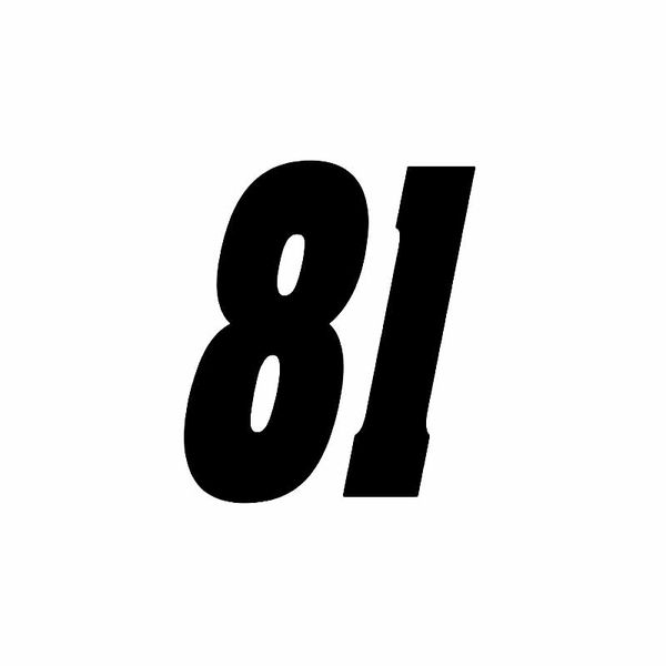 11.7cm*13.8cm funny number 81 vinyl decal car-styling car sticker graphical black/silver c11-0907
11.7cm*13.8cm funny number 81 vinyl decal car-styling car sticker graphical black/silver c11-0907