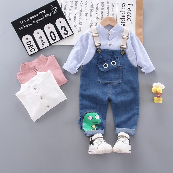 a generation of fat childrenswear new style korean-style children long-sleeved shirt versatile children cowboy suspender pants bx1019, White
a generation of fat childrenswear new style korean-style children long-sleeved shirt versatile children cowboy suspender pants bx1019, White