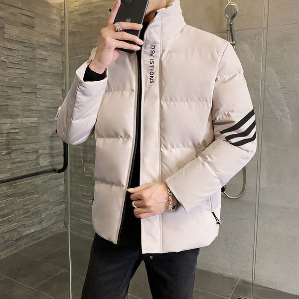 2020 new korean men's winter down with handsome stand collar and bulky student coat cotton padded jaet, Black
2020 new korean men's winter down with handsome stand collar and bulky student coat cotton padded jaet, Black