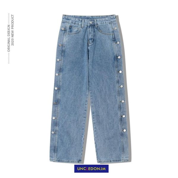 uncledonjm side button jeans men's bf harajuku fashion brand hip-hop cool street fashion pants biker jeans designer an-e066, Blue
uncledonjm side button jeans men's bf harajuku fashion brand hip-hop cool street fashion pants biker jeans designer an-e066, Blue