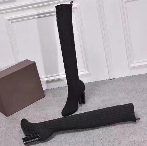 spring autumn knitted elastic boots letter thick heels woman shoes high heel boots fashion socks long boots lady high heels size 41 42, Black
spring autumn knitted elastic boots letter thick heels woman shoes high heel boots fashion socks long boots lady high heels size 41 42, Black