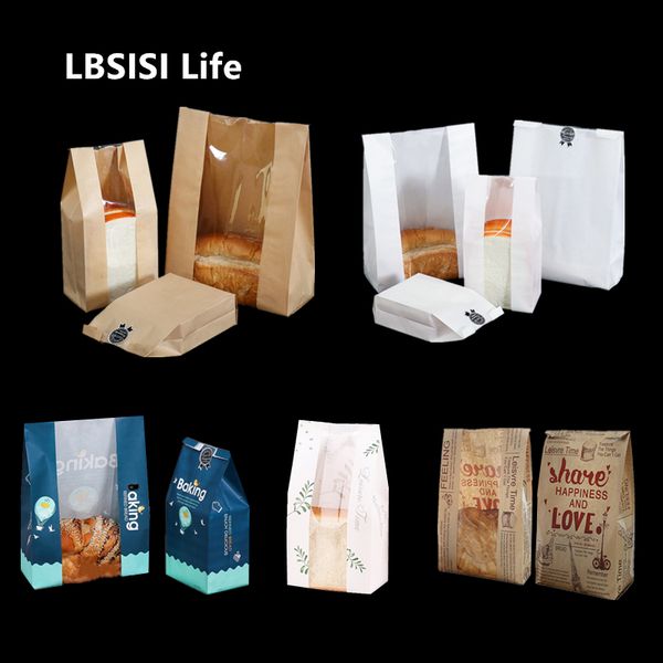 lbsisi life 10pcs kraft paper bread clear avoid oil packing toast with window baking takeaway food package cake bag party q1218
lbsisi life 10pcs kraft paper bread clear avoid oil packing toast with window baking takeaway food package cake bag party q1218