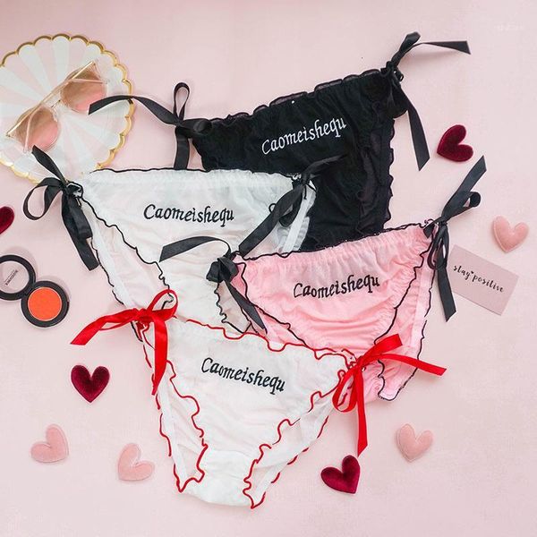 women's panties lovely ruffle cartoon cute letter patterned underwear for women lacing up bow crotch cotton girls briefs lingerie1, Black;pink
women's panties lovely ruffle cartoon cute letter patterned underwear for women lacing up bow crotch cotton girls briefs lingerie1, Black;pink