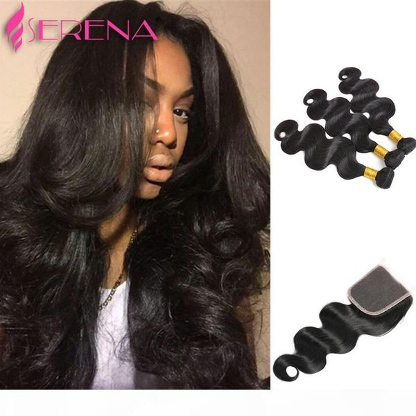 queen hair 4pcs lot natural color #1b body wave malaysian virgin hair weave, 3pcs hair bundle + 1pc lace closure, Black;brown
queen hair 4pcs lot natural color #1b body wave malaysian virgin hair weave, 3pcs hair bundle + 1pc lace closure, Black;brown