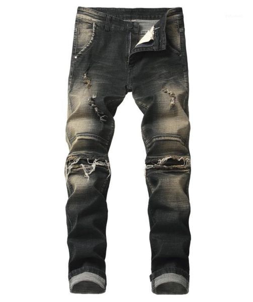 brand vintage new designer slim fit ripped men's hi-street distressed denim knee holes washed destroyed jeans1, Blue
brand vintage new designer slim fit ripped men's hi-street distressed denim knee holes washed destroyed jeans1, Blue