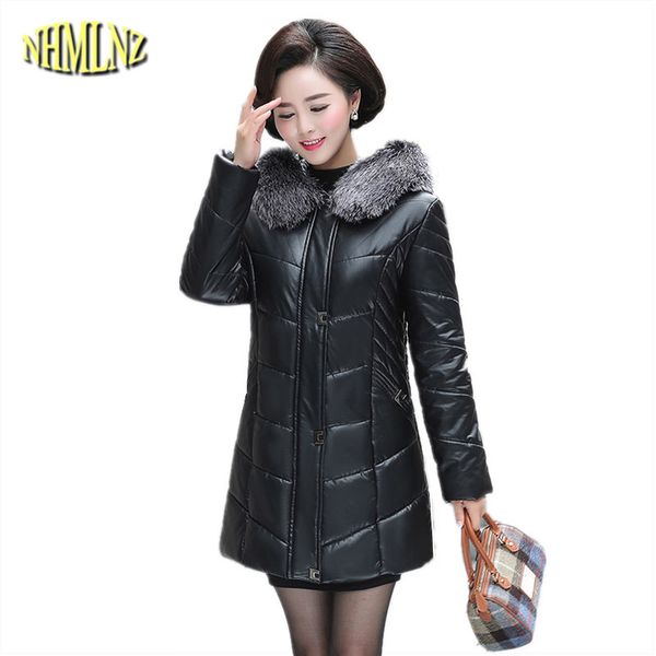 middle-aged temperament women's leather jacket winter medium long warm hooded solid color women's leather jacket lh228, Black
middle-aged temperament women's leather jacket winter medium long warm hooded solid color women's leather jacket lh228, Black