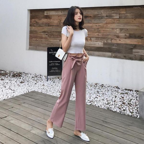 new high waisted ladies wide leg pants bow tie belt loose trousers women pockets casual palazzo pants1, Black;white
new high waisted ladies wide leg pants bow tie belt loose trousers women pockets casual palazzo pants1, Black;white