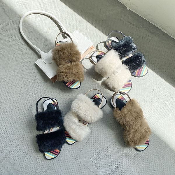 versatile rabbit hair new summer real sandals open fingered refreshing simplicity women shoes flat sole black buckle casual slipper san
versatile rabbit hair new summer real sandals open fingered refreshing simplicity women shoes flat sole black buckle casual slipper san