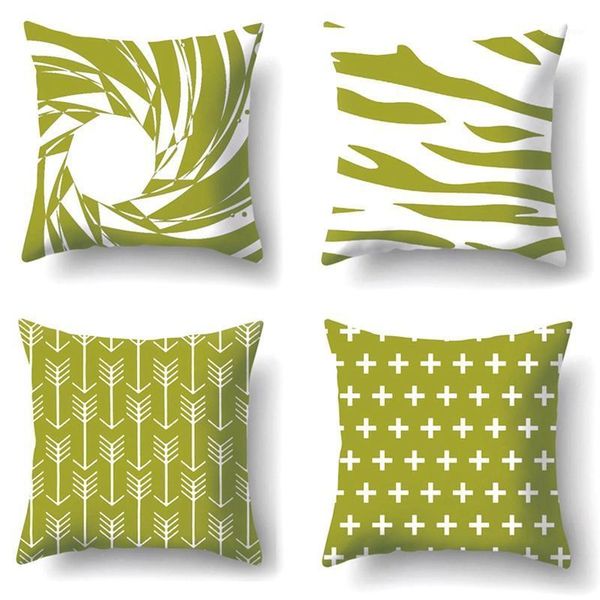 geometry print decorative cushions pillowcase cushion cover throw pillow sofa decoration pillowcover-green pillow case1