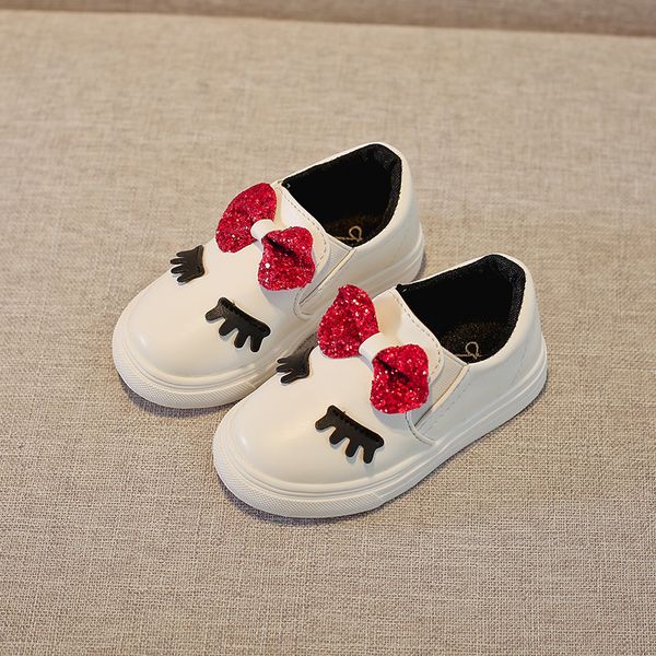 lighting 20 spring autumn glowing led girls children fashion luminous baby bow toddler sneaker kids shoes size 21-30, Black