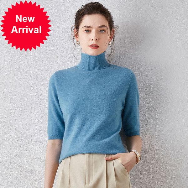 2021 new 100% cashmere neck knitted tshirt basic female jumper sweater high turtleneck ribs bt0k, White;black
2021 new 100% cashmere neck knitted tshirt basic female jumper sweater high turtleneck ribs bt0k, White;black