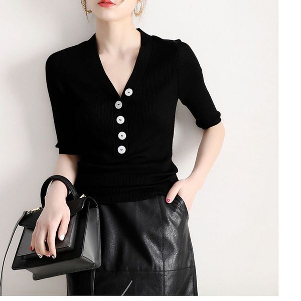cotton hemp knitted black short sleeve t- t- shirt cotton and linen shirtwomen's summer 2020 spring small shirt new bottom sweater slim, White
cotton hemp knitted black short sleeve t- t- shirt cotton and linen shirtwomen's summer 2020 spring small shirt new bottom sweater slim, White