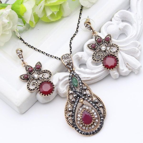 new style turkish jewelry sets flower resin earrings pendant necklace women color rhinestone ethnic jewelry ladies bijoux, Silver
new style turkish jewelry sets flower resin earrings pendant necklace women color rhinestone ethnic jewelry ladies bijoux, Silver