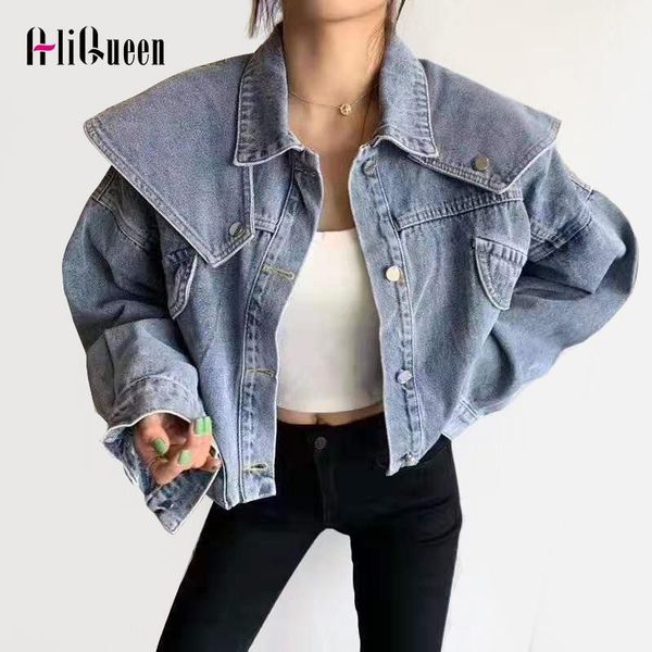 autumn spring women denim coat removable cloak turn down collar denim jacket vintage short jackets streetwear button outwear1, Black;brown
autumn spring women denim coat removable cloak turn down collar denim jacket vintage short jackets streetwear button outwear1, Black;brown