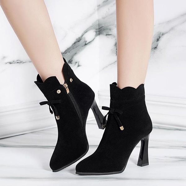 rimocy winter fur warm high heels ankle boots women 2020 fashion pointed toe short plush shoes woman casual rivet zipper shoes, Black
rimocy winter fur warm high heels ankle boots women 2020 fashion pointed toe short plush shoes woman casual rivet zipper shoes, Black