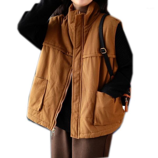women cotton padded vest outwear thick sleeveless jacket coat for autumn winter casual fashion new female loose a121813321, Black;white
women cotton padded vest outwear thick sleeveless jacket coat for autumn winter casual fashion new female loose a121813321, Black;white