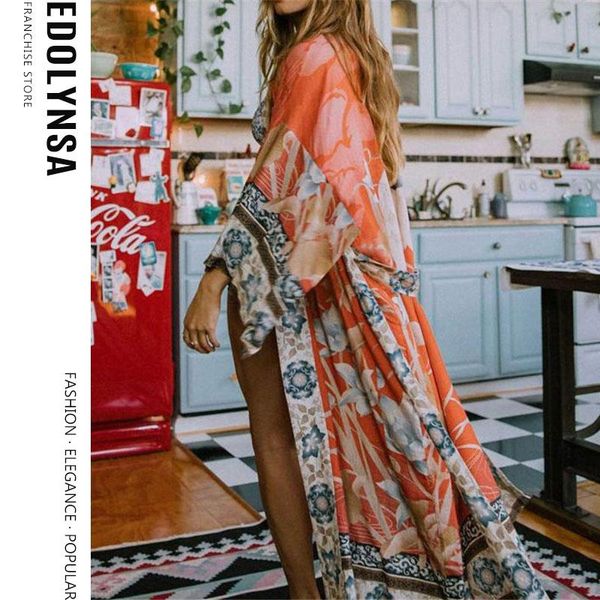 women's blouses & shirts 2021 bohemian printed self belted loose summer beach tunic plus size beachwear long kimono cardigan boho women, White
women's blouses & shirts 2021 bohemian printed self belted loose summer beach tunic plus size beachwear long kimono cardigan boho women, White