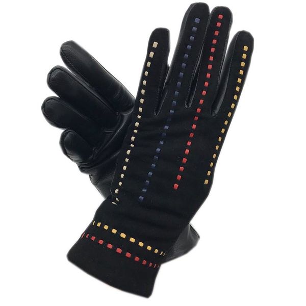 new ladies sheepskin black gloves fashion winter warmth beautiful leather 201020, Blue;gray
new ladies sheepskin black gloves fashion winter warmth beautiful leather 201020, Blue;gray