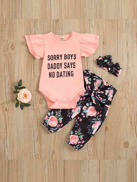baby girl slogan graphic layered sleeve bodysuit & floral pants & headband she, Blue
baby girl slogan graphic layered sleeve bodysuit & floral pants & headband she, Blue